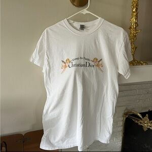 Christian Dior White Graphic T-Shirt